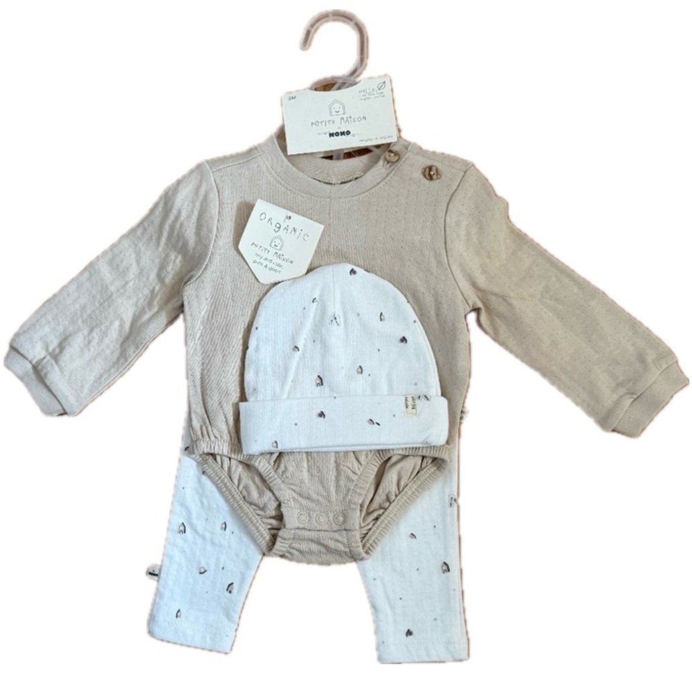 Petite Maison x NoNo Organic Cotton 3 Piece Baby Boy Outfit